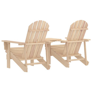 vidaXL Adirondack Garden Chairs with Table Solid Fir Wood