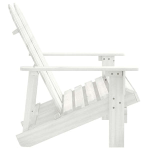 vidaXL 2-Seater Adirondack Garden Bench Solid Fir Wood White