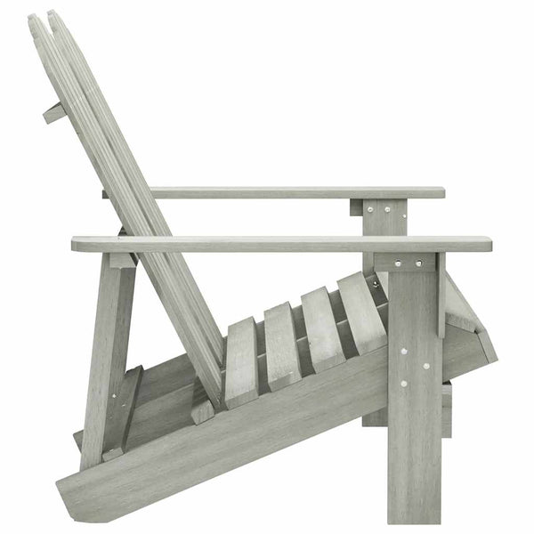 vidaXL Adirondack Garden Bench 2-Seater Solid Fir Wood Grey
