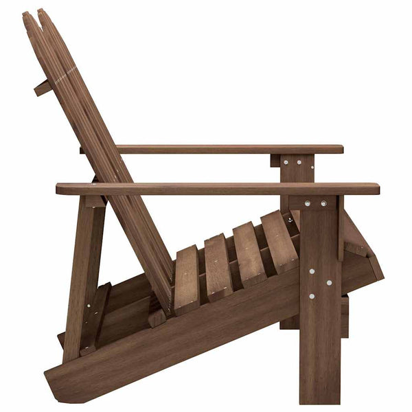 vidaXL Adirondack Garden Bench 2-Seater Solid Fir Wood Brown