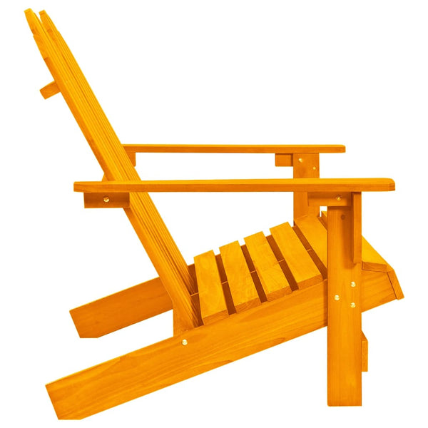 vidaXL Adirondack Garden Bench 2-Seater Solid Fir Wood Orange