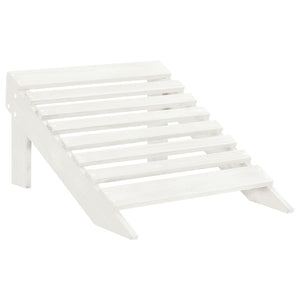 vidaXL Adirondack Garden Bench 2-Seater with Footrest Firwood White