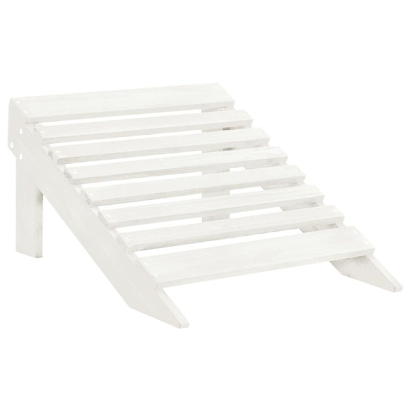 vidaXL Adirondack Garden Bench 2-Seater with Footrest Firwood White