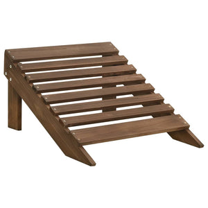 vidaXL 2-Seater Adirondack Garden Bench with Footrest Firwood Brown