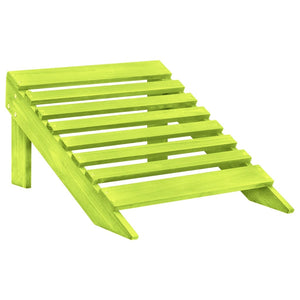 vidaXL Adirondack Garden Bench 2-Seater with Footrest Firwood Green