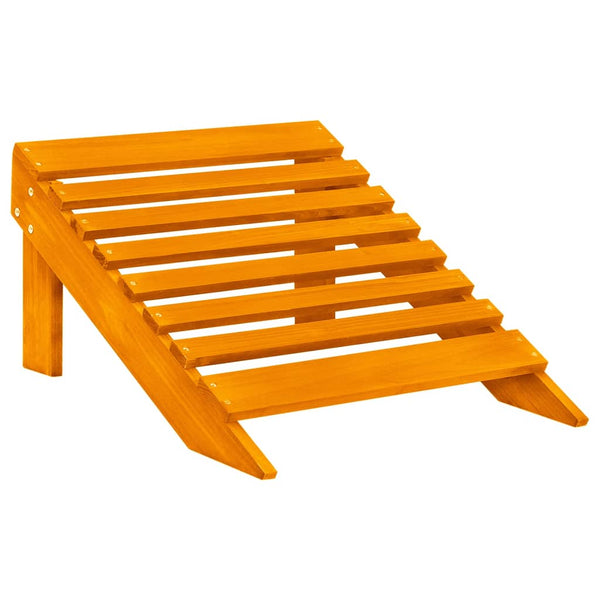 vidaXL 2-Seater Adirondack Garden Bench with Footrest Fir Wood Orange