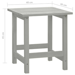 vidaXL Adirondack Garden Chair with Table Solid Fir Wood Grey