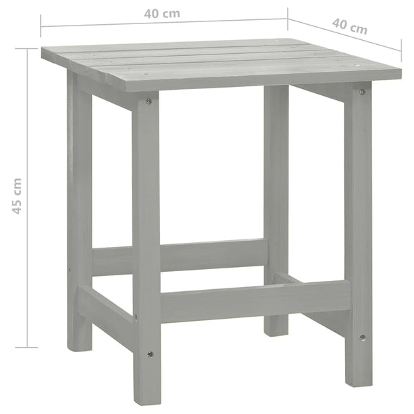 vidaXL Adirondack Garden Chair with Table Solid Fir Wood Grey