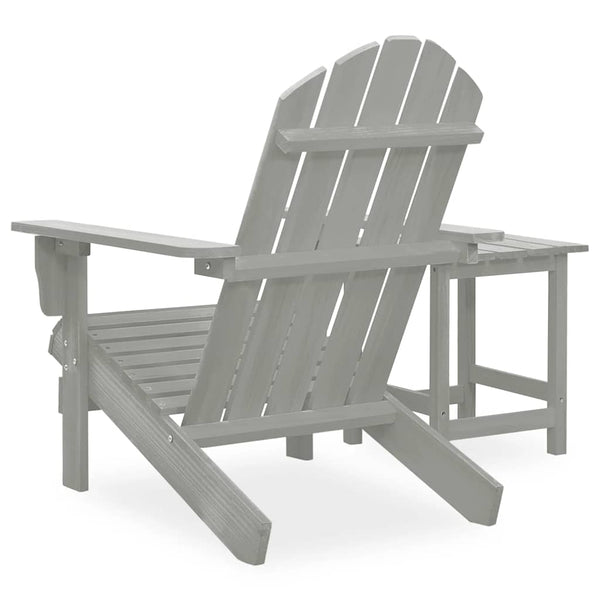 vidaXL Adirondack Garden Chair with Table Solid Fir Wood Grey