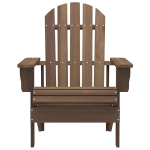 vidaXL Adirondack Garden Chair with Table Solid Fir Wood Brown