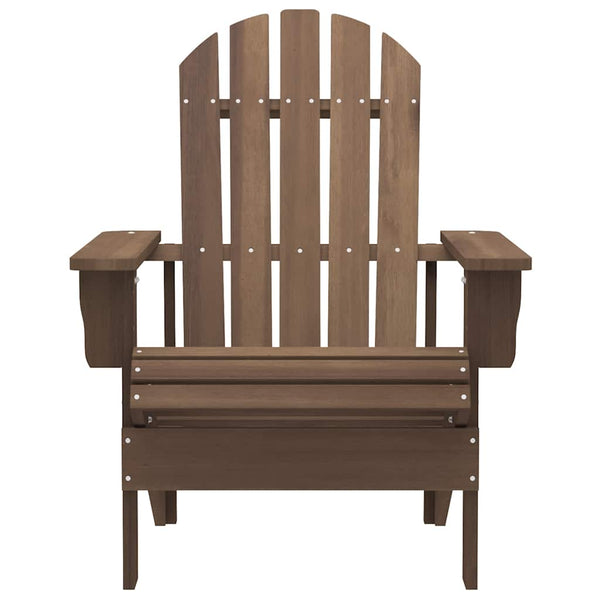 vidaXL Adirondack Garden Chair with Table Solid Fir Wood Brown