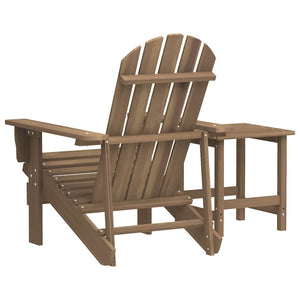 vidaXL Adirondack Garden Chair with Table Solid Fir Wood Brown