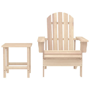 vidaXL Adirondack Garden Chair with Table Solid Fir Wood