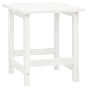 vidaXL Adirondack Garden Chair with Footrest & Table Fir Wood White