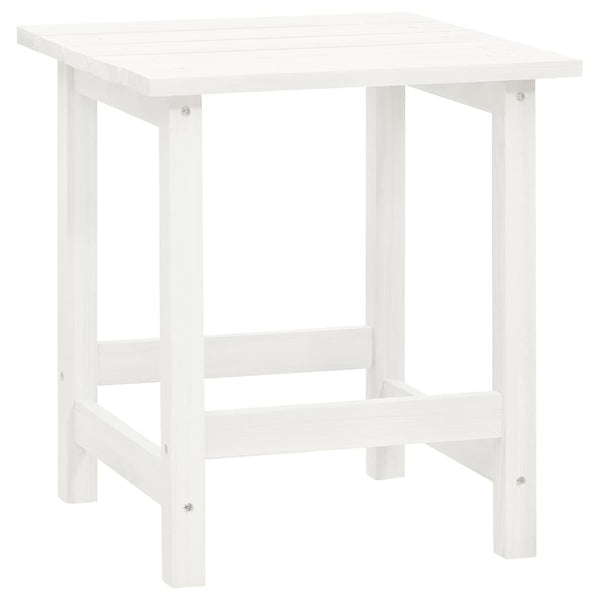 vidaXL Adirondack Garden Chair with Footrest & Table Fir Wood White