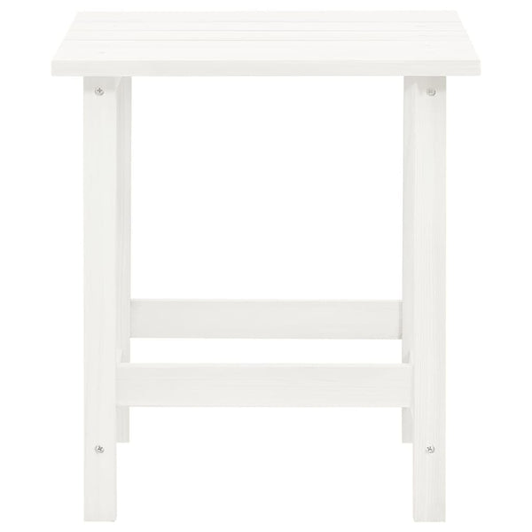 vidaXL Adirondack Garden Chair with Footrest & Table Fir Wood White