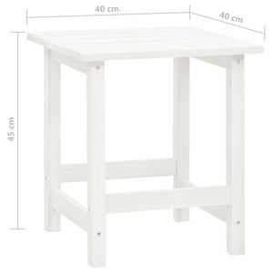vidaXL Adirondack Garden Chair with Footrest & Table Fir Wood White