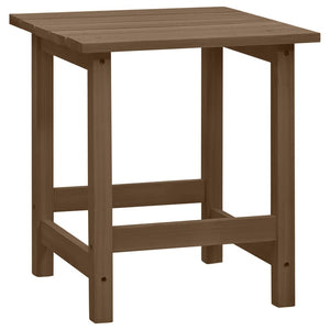 vidaXL Adirondack Garden Chair with Footrest & Table Fir Wood Brown