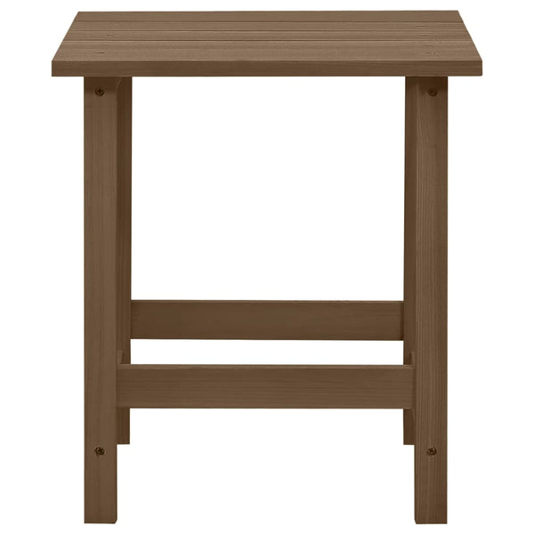 vidaXL Adirondack Garden Chair with Footrest & Table Fir Wood Brown
