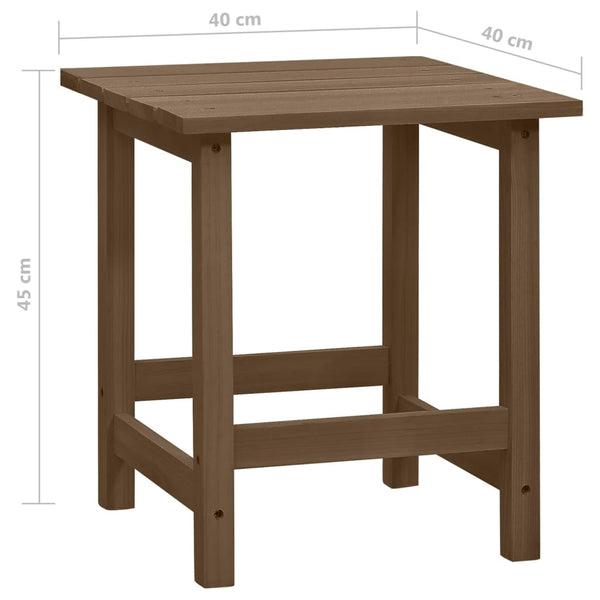 vidaXL Adirondack Garden Chair with Footrest & Table Fir Wood Brown