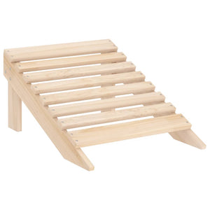 vidaXL Adirondack Garden Chair with Ottoman & Table Solid Fir Wood