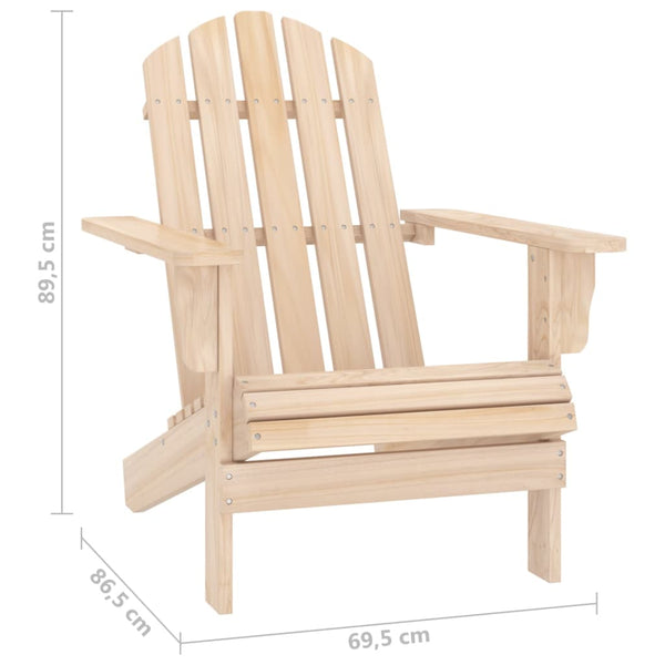 vidaXL Adirondack Garden Chair with Ottoman & Table Solid Fir Wood