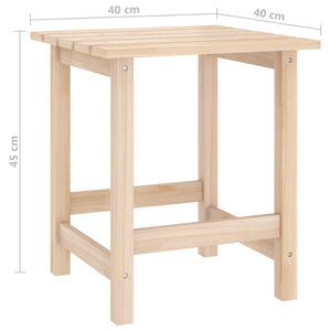 vidaXL Adirondack Garden Chair with Ottoman & Table Solid Fir Wood