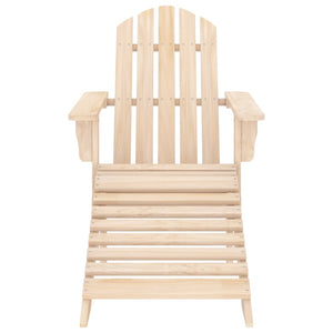 vidaXL Adirondack Garden Chair with Ottoman & Table Solid Fir Wood