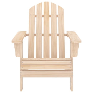 vidaXL Adirondack Garden Chair with Ottoman & Table Solid Fir Wood