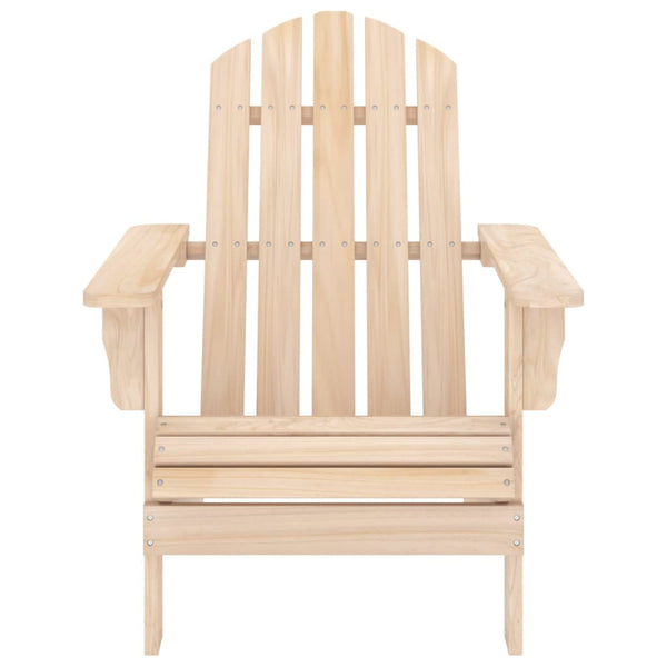 vidaXL Adirondack Garden Chair with Ottoman & Table Solid Fir Wood