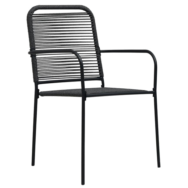 vidaXL 5-piece Garden Dining Set Black Glass and Steel