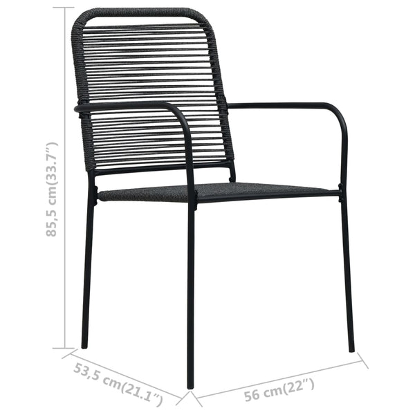 vidaXL 5-piece Garden Dining Set Black Glass and Steel