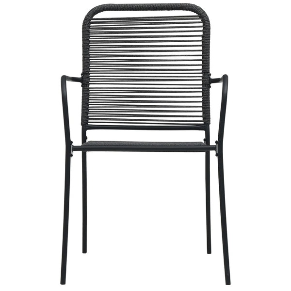 vidaXL 5-piece Garden Dining Set Black Glass and Steel