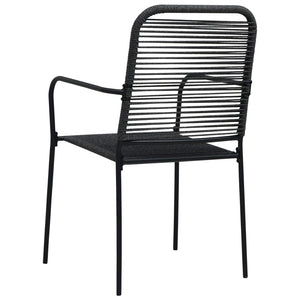 vidaXL 5-piece Garden Dining Set Black Glass and Steel