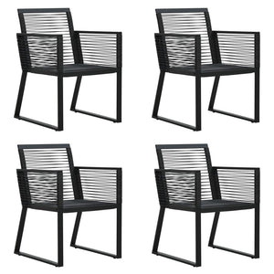 vidaXL 5-Piece Garden Dining Set PVC Rattan Black