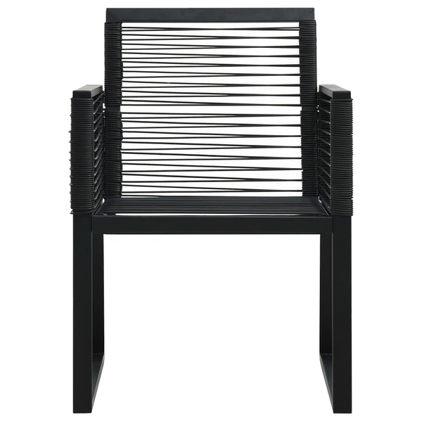 vidaXL 5-Piece Garden Dining Set PVC Rattan Black