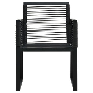 vidaXL 5-Piece Garden Dining Set PVC Rattan Black