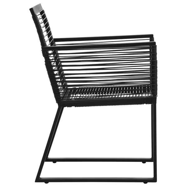 vidaXL 5-Piece Garden Dining Set PVC Rattan Black