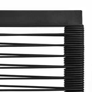vidaXL 7-Piece Garden Dining Set PVC Rattan Black