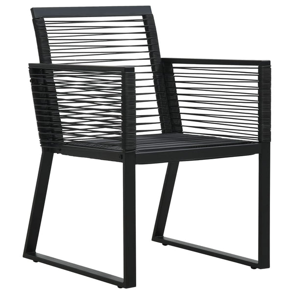 vidaXL 9-piece Garden Dining Set PVC Rattan Black