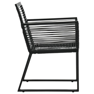 vidaXL 9-piece Garden Dining Set PVC Rattan Black