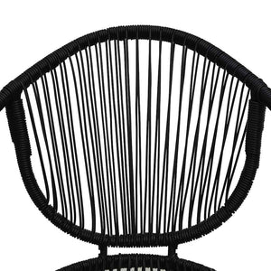 vidaXL 5-Piece Garden Dining Set PVC Rattan Black