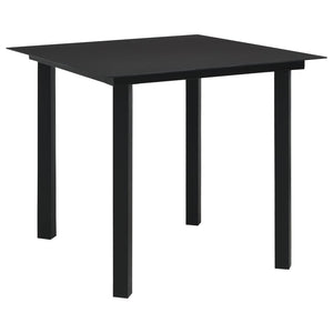 vidaXL 3-Piece Garden Dining Set PVC Rattan Black
