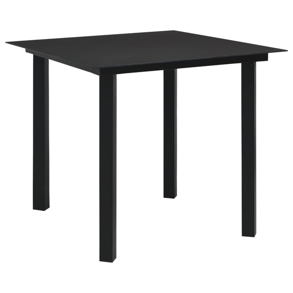 vidaXL 3-Piece Garden Dining Set PVC Rattan Black