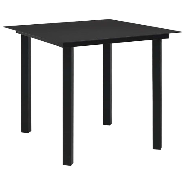 vidaXL 5-Piece Garden Dining Set PVC Rattan Black