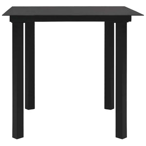 vidaXL 5-Piece Garden Dining Set PVC Rattan Black