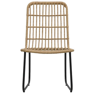 vidaXL 3-Piece Garden Dining Set Poly Rattan and Glass