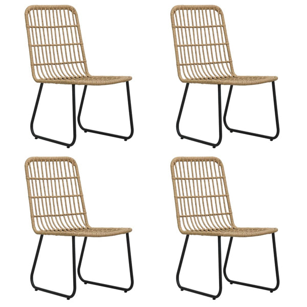 vidaXL 5-piece Garden Dining Set Poly Rattan and Glass