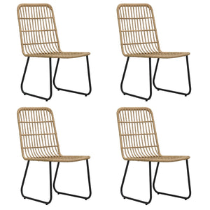 vidaXL 5-piece Garden Dining Set Poly Rattan and Glass