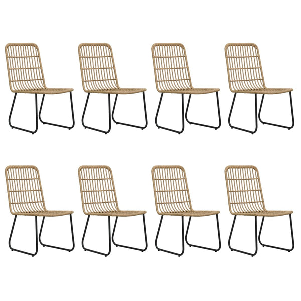 vidaXL 9-piece Outdoor Dining Set Poly Rattan and Glass